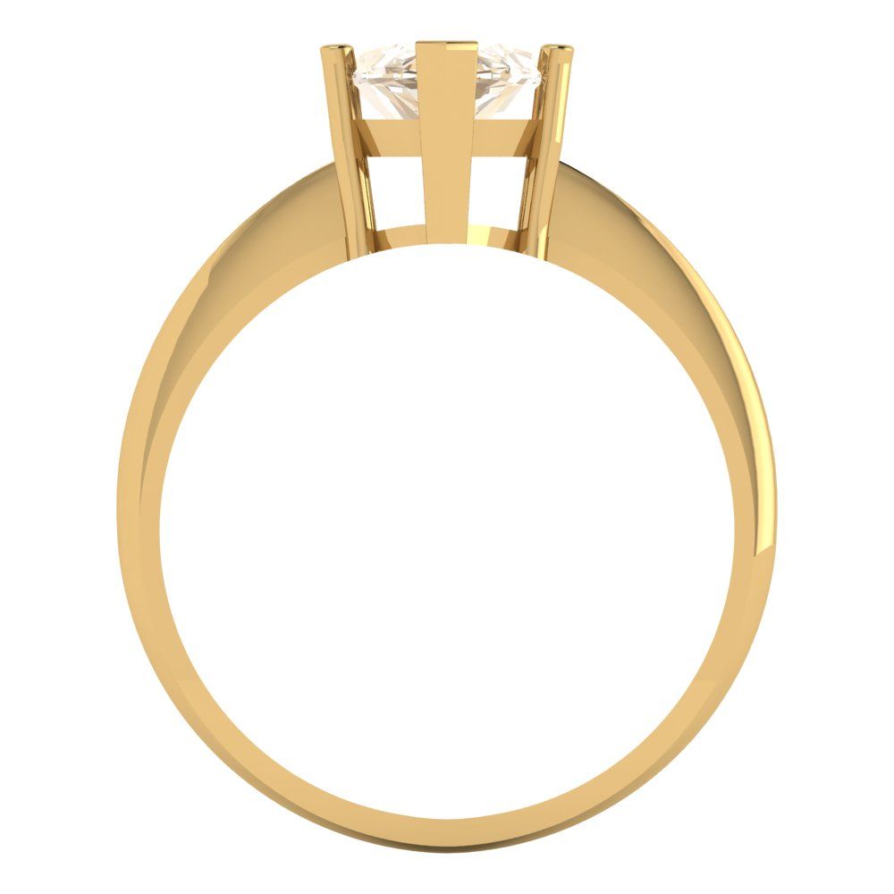 2.5 cttw Natural Morganite Solitaire  Engagement Ring - Solid Gold (Marquise Cut ,13x6.5mm)