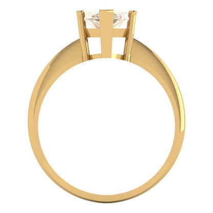 2.5 cttw Natural Morganite Solitaire  Engagement Ring - Solid Gold (Marquise Cut ,13x6.5mm)