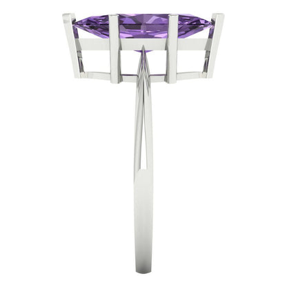 2.5 cttw Simulated Alexandrite Solitaire  Engagement Ring - Solid Gold (Marquise Cut ,13x6.5mm)