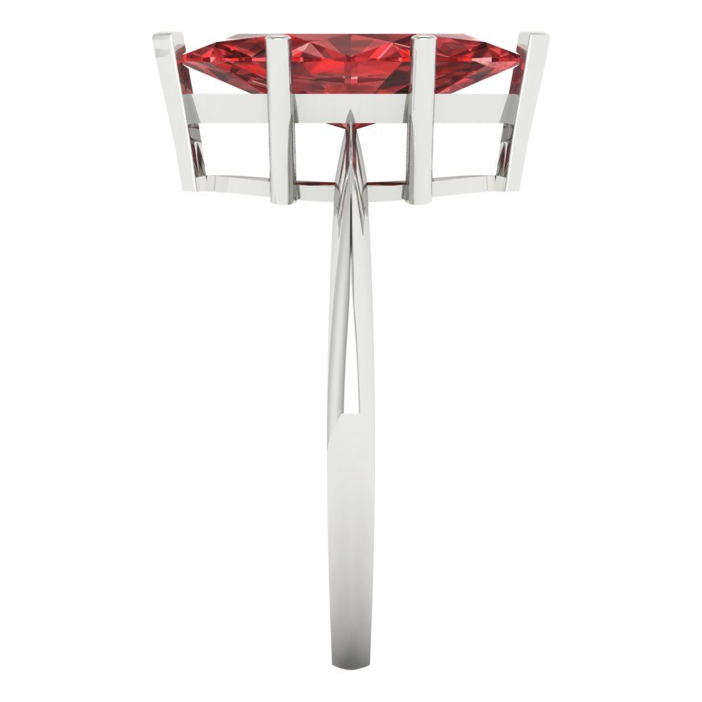 2.5 cttw Natural Garnet Solitaire  Engagement Ring - Solid Gold (Marquise Cut ,13x6.5mm)