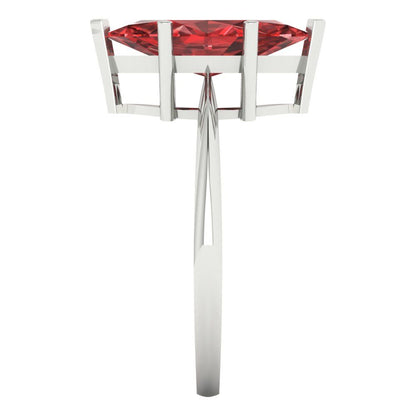 2.5 cttw Natural Garnet Solitaire  Engagement Ring - Solid Gold (Marquise Cut ,13x6.5mm)