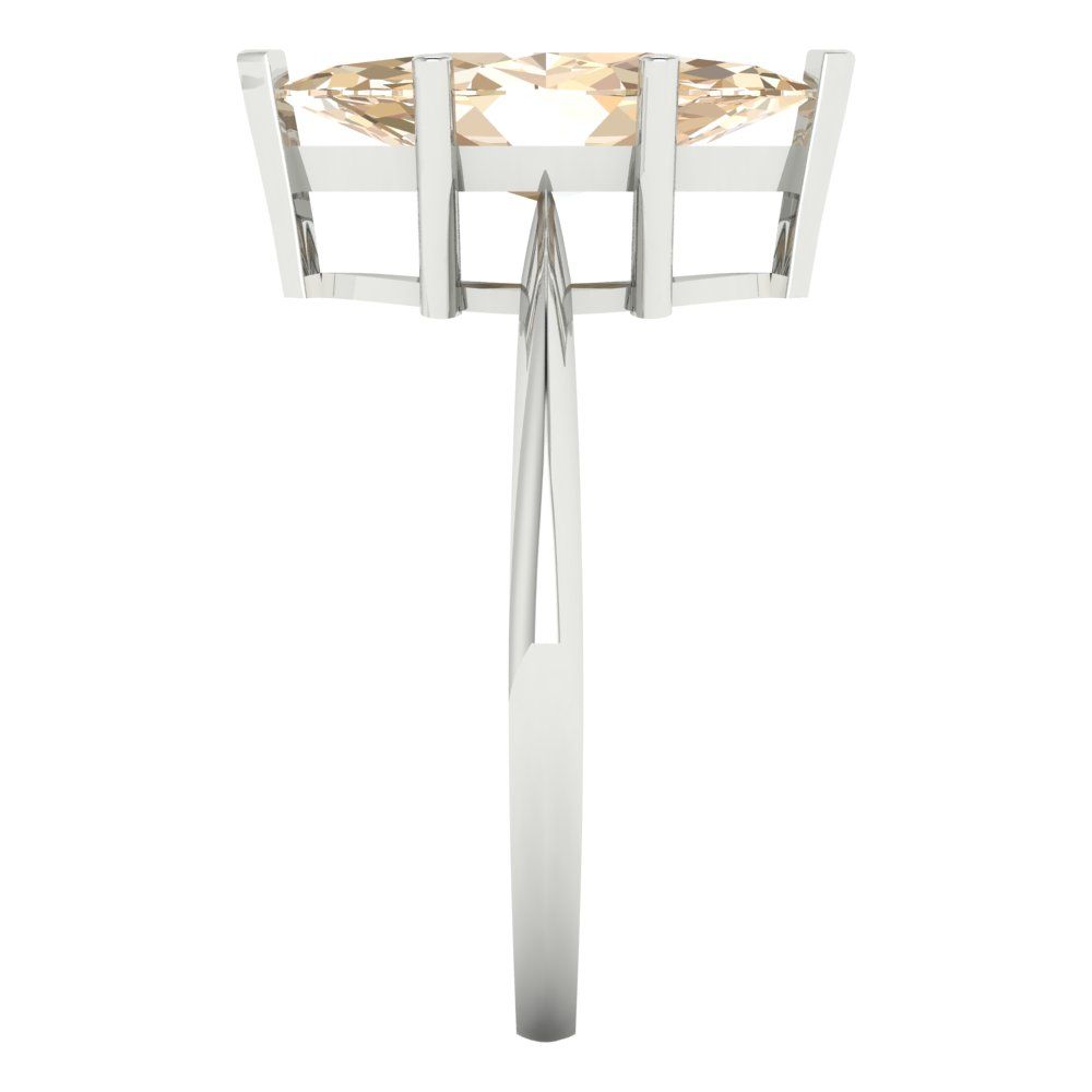 2.5 cttw Natural Morganite Solitaire  Engagement Ring - Solid Gold (Marquise Cut ,13x6.5mm)