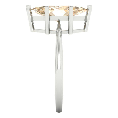 2.5 cttw Natural Morganite Solitaire  Engagement Ring - Solid Gold (Marquise Cut ,13x6.5mm)