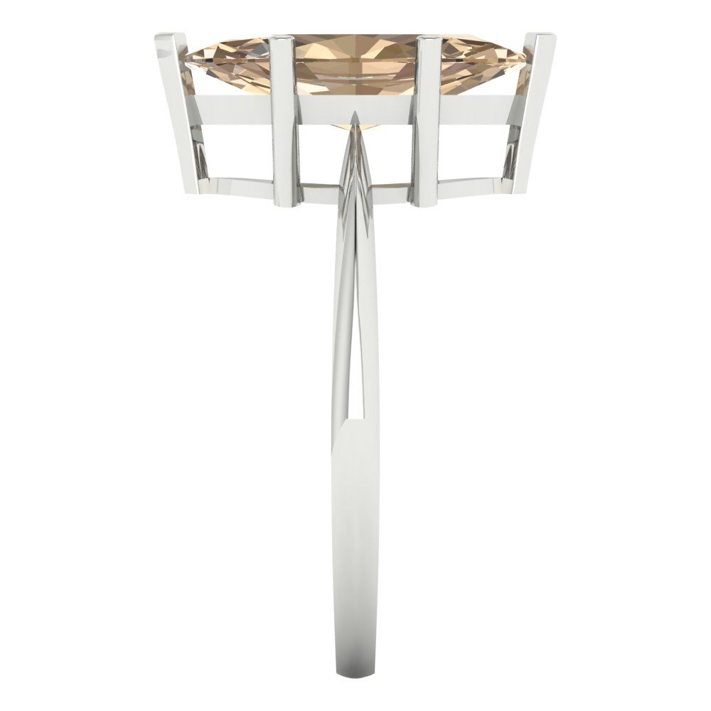 2.5 cttw Yellow Moissanite Solitaire  Engagement Ring - Solid Gold (Marquise Cut ,13x6.5mm)