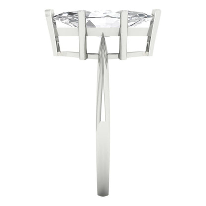 2.5 cttw Zirconia Simulated Diamond Solitaire  Engagement Ring - Solid Gold (VVS1, Marquise Cut ,13x6.5mm)