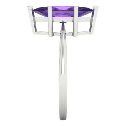 2.5 cttw Natural Amethyst Solitaire  Engagement Ring - Solid Gold (Marquise Cut ,13x6.5mm)