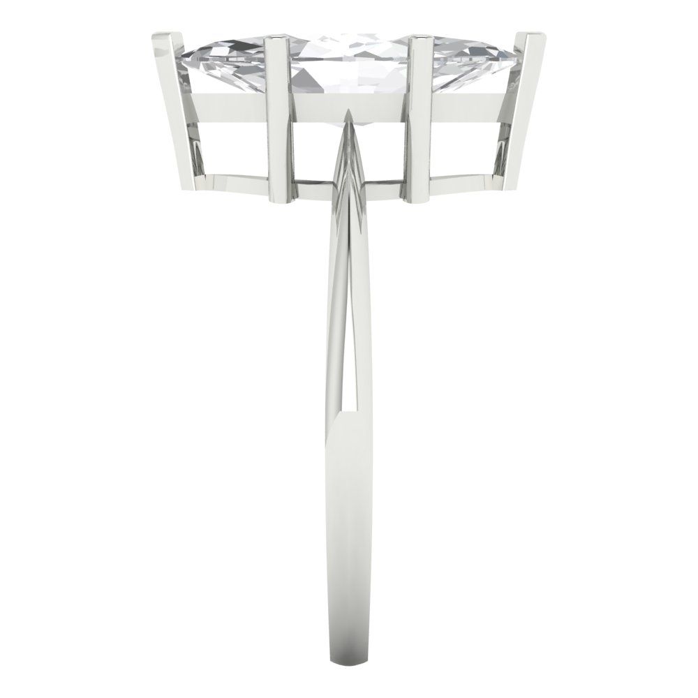 2.5 cttw White Sapphire Solitaire  Engagement Ring - Solid Gold (Marquise Cut ,13x6.5mm)