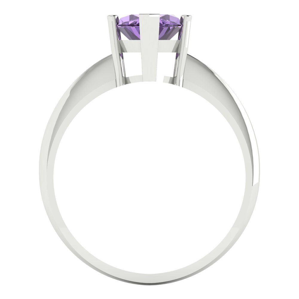2.5 cttw Simulated Alexandrite Solitaire  Engagement Ring - Solid Gold (Marquise Cut ,13x6.5mm)