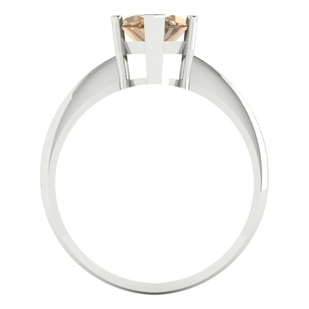 2.5 cttw Zirconia Simulated Champagne Diamond Solitaire  Engagement Ring - Solid Gold (VVS1, Marquise Cut ,13x6.5mm)