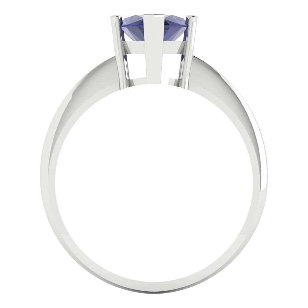 2.5 cttw Simulated Tanzanite Solitaire  Engagement Ring - Solid Gold (Marquise Cut ,13x6.5mm)