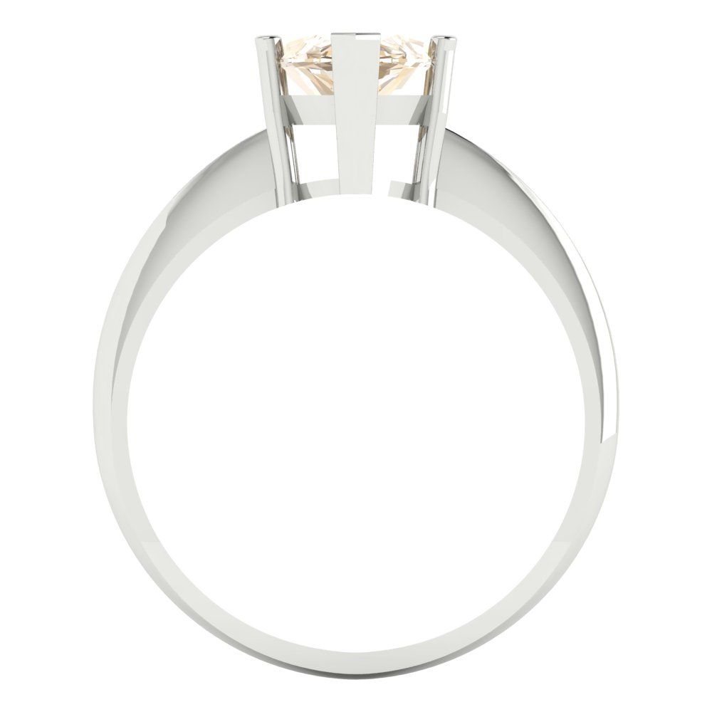 2.5 cttw Natural Morganite Solitaire  Engagement Ring - Solid Gold (Marquise Cut ,13x6.5mm)