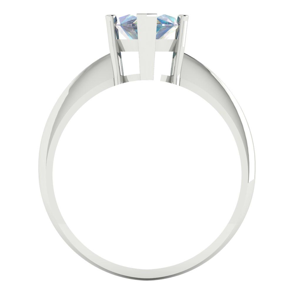 2.5 cttw Blue Moissanite Solitaire  Engagement Ring - Solid Gold (Marquise Cut ,13x6.5mm)
