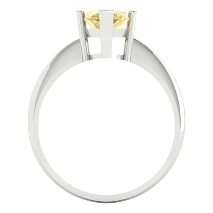 2.5 cttw Natural Citrine Solitaire  Engagement Ring - Solid Gold (Marquise Cut ,13x6.5mm)