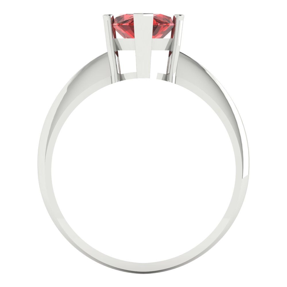 2.5 cttw Natural Garnet Solitaire  Engagement Ring - Solid Gold (Marquise Cut ,13x6.5mm)