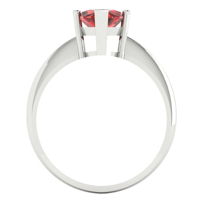 2.5 cttw Natural Garnet Solitaire  Engagement Ring - Solid Gold (Marquise Cut ,13x6.5mm)