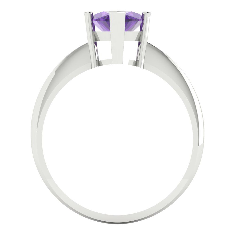 2.5 cttw Natural Amethyst Solitaire  Engagement Ring - Solid Gold (Marquise Cut ,13x6.5mm)