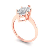 2.5 ct Brilliant Marquise Cut Natural Diamond Stone Clarity SI1-2 Color G-H Rose Gold Solitaire Ring