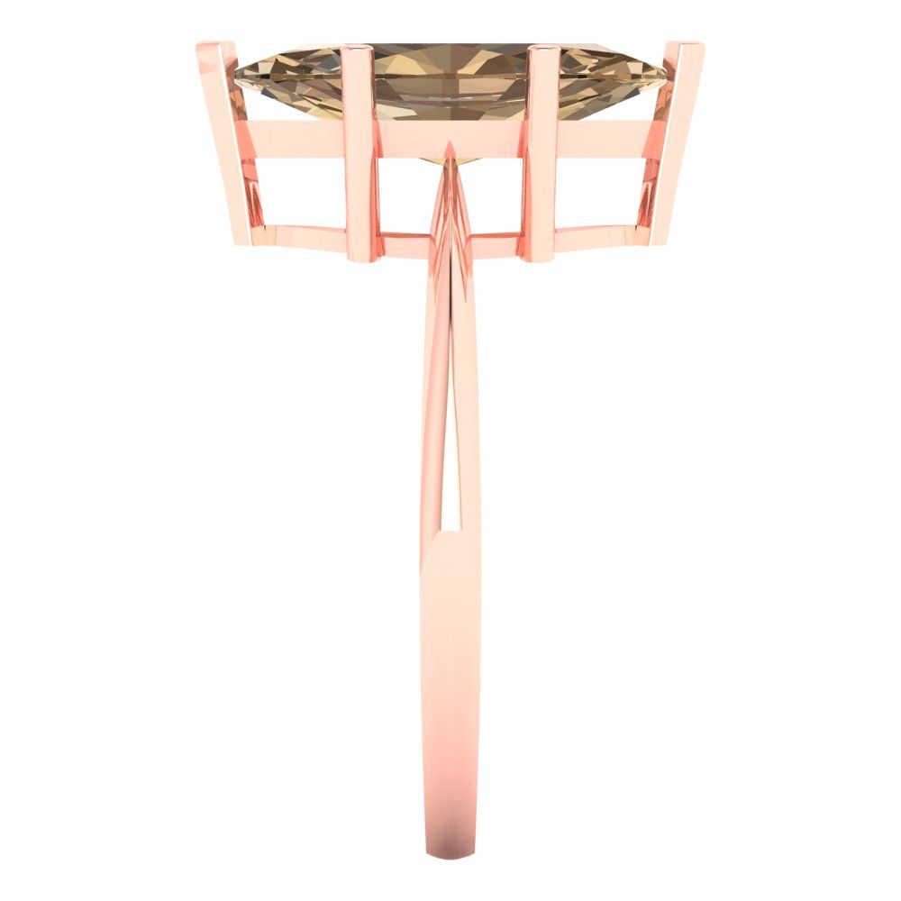 2.5 cttw Zirconia Simulated Champagne Diamond Solitaire  Engagement Ring - Solid Gold (VVS1, Marquise Cut ,13x6.5mm)