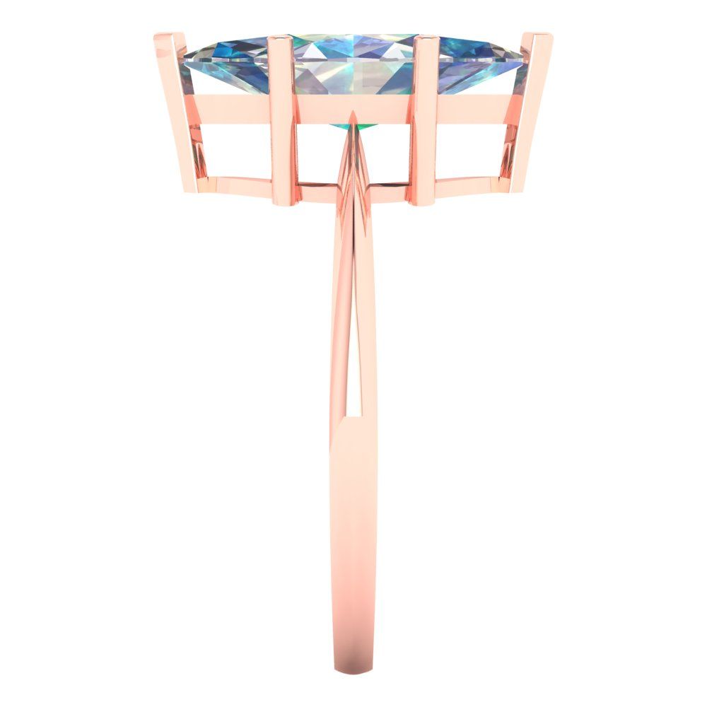 2.5 cttw Blue Moissanite Solitaire  Engagement Ring - Solid Gold (Marquise Cut ,13x6.5mm)