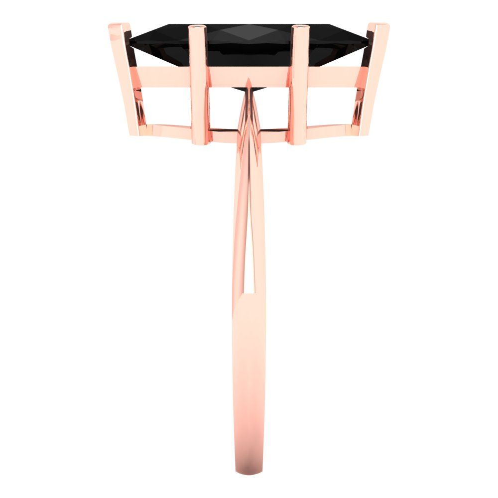 2.5 cttw Natural Onyx Solitaire  Engagement Ring - Solid Gold (Marquise Cut ,13x6.5mm)