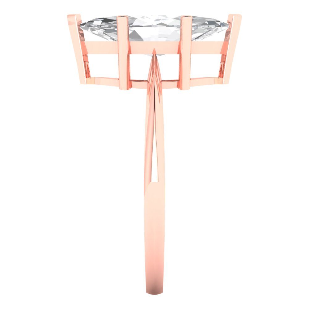2.5 ct Brilliant Marquise Cut Natural Diamond Stone Clarity VS1-2 Color G-H Rose Gold Solitaire Ring
