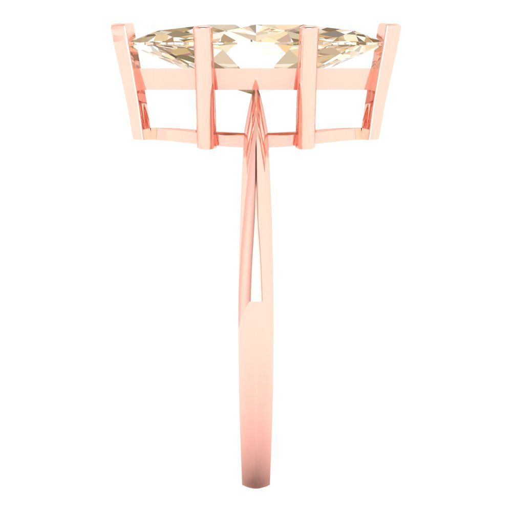 2.5 cttw Natural Morganite Solitaire  Engagement Ring - Solid Gold (Marquise Cut ,13x6.5mm)