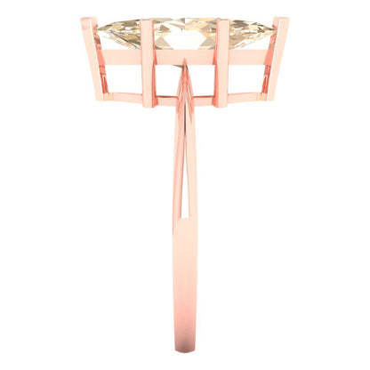 2.5 cttw Natural Morganite Solitaire  Engagement Ring - Solid Gold (Marquise Cut ,13x6.5mm)