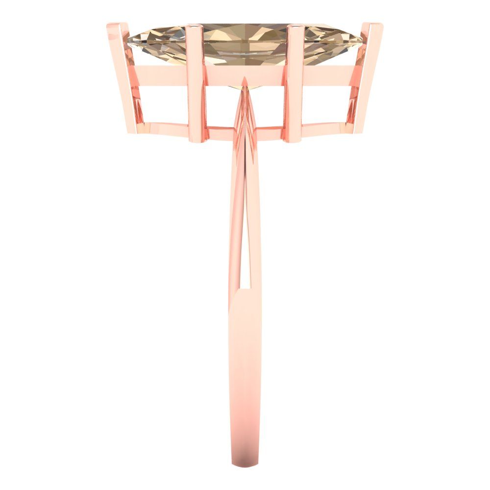 2.5 cttw Yellow Moissanite Solitaire  Engagement Ring - Solid Gold (Marquise Cut ,13x6.5mm)