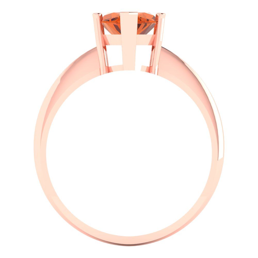 2.5 cttw Simulated Ruby Solitaire  Engagement Ring - Solid Rose Gold (VVS1, Marquise Cut ,13x6.5mm)