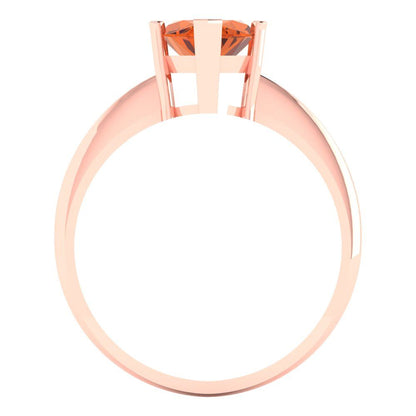 2.5 cttw Simulated Ruby Solitaire  Engagement Ring - Solid Rose Gold (VVS1, Marquise Cut ,13x6.5mm)