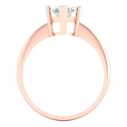 2.5 cttw White Sapphire Solitaire  Engagement Ring - Solid Gold (Marquise Cut ,13x6.5mm)