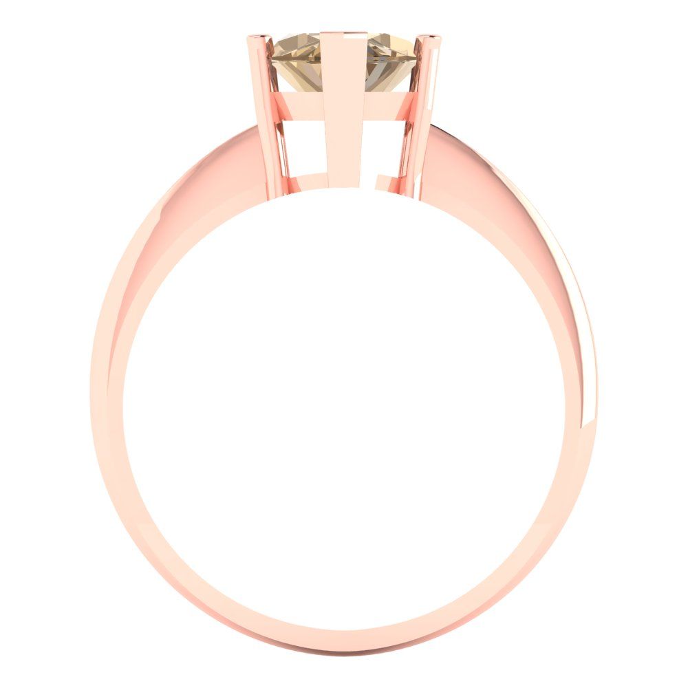 2.5 cttw Zirconia Simulated Champagne Diamond Solitaire  Engagement Ring - Solid Gold (VVS1, Marquise Cut ,13x6.5mm)