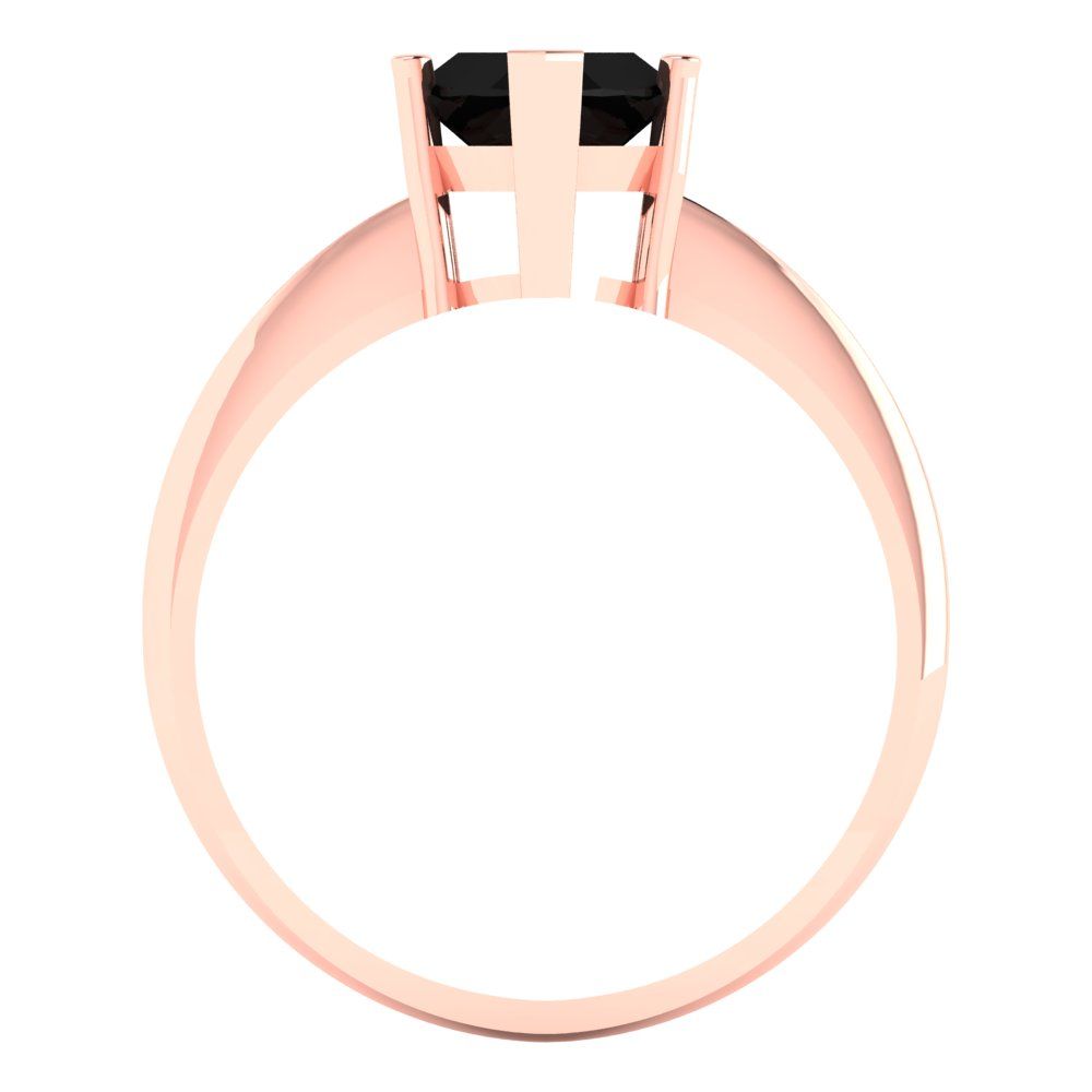 2.5 cttw Natural Onyx Solitaire  Engagement Ring - Solid Gold (Marquise Cut ,13x6.5mm)