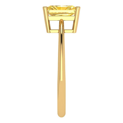 1 cttw Natural Citrine Solitaire  Engagement Ring - Solid Gold (Radiant Cut,7x5mm)