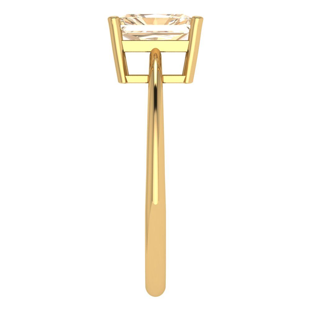 1 cttw Natural Morganite Solitaire  Engagement Ring - Solid Gold (Radiant Cut,7x5mm)