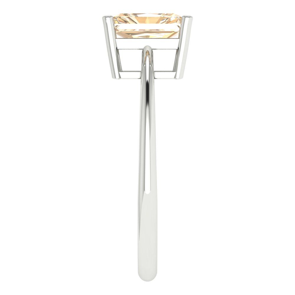 1 cttw Natural Morganite Solitaire  Engagement Ring - Solid Gold (Radiant Cut,7x5mm)