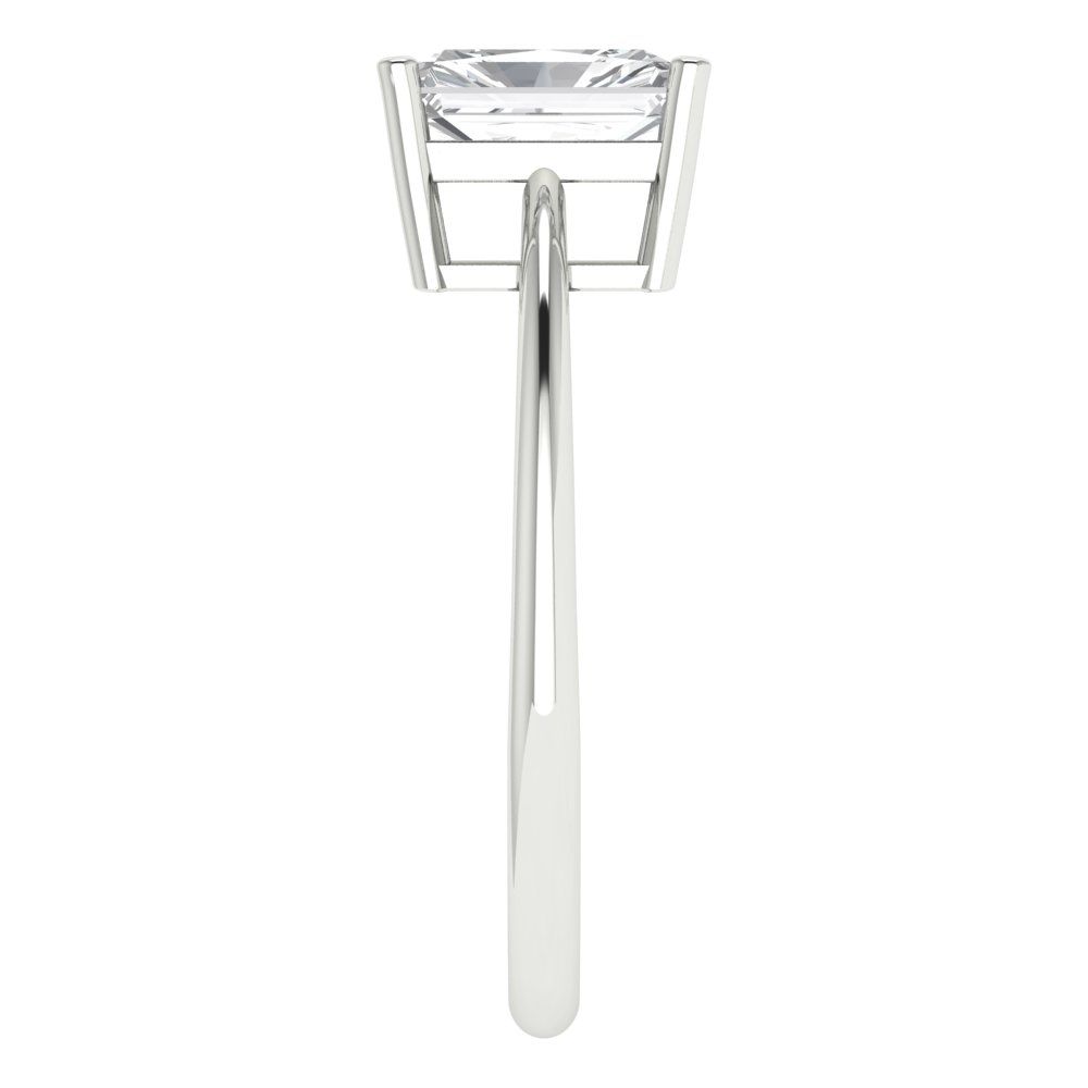 1 cttw White Sapphire Solitaire  Engagement Ring - Solid Gold (Radiant Cut,7x5mm)