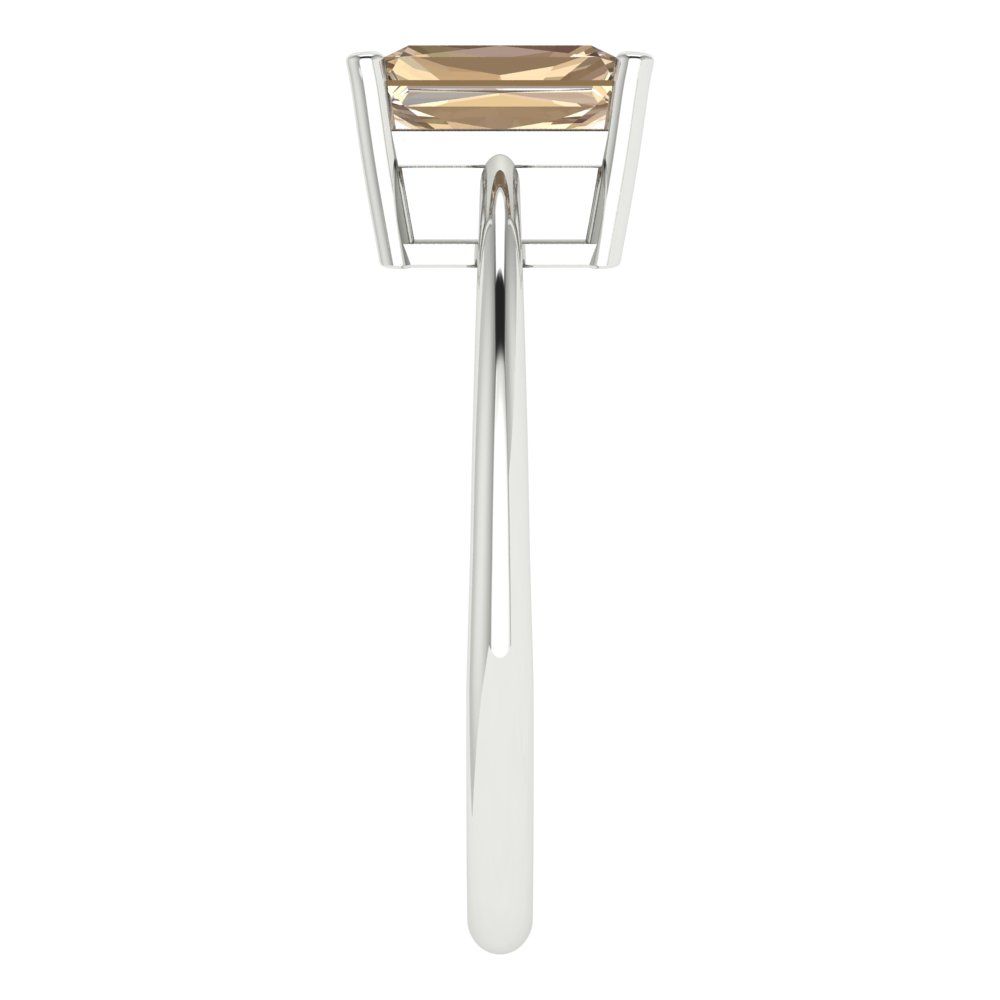 1 cttw Yellow Moissanite Solitaire  Engagement Ring - Solid Gold (Radiant Cut,7x5mm)