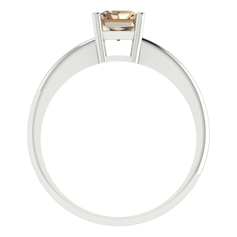 1 cttw Yellow Moissanite Solitaire  Engagement Ring - Solid Gold (Radiant Cut,7x5mm)