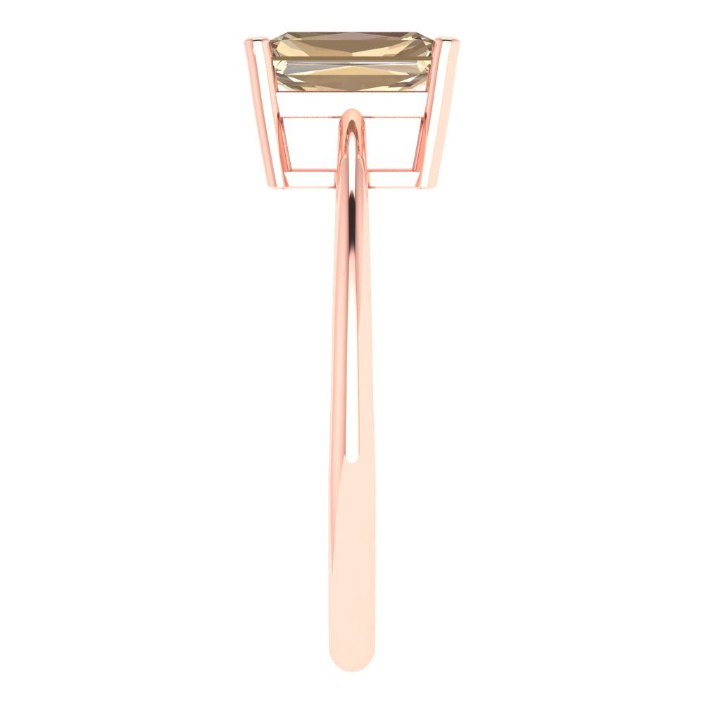 1 cttw Yellow Moissanite Solitaire  Engagement Ring - Solid Gold (Radiant Cut,7x5mm)