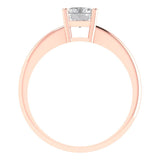 1.0 ct Brilliant Radiant Cut Natural Diamond Stone Clarity SI1-2 Color G-H Rose Gold Solitaire Ring