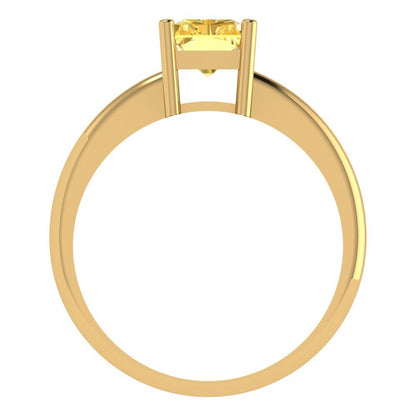 1.75 cttw Natural Citrine Solitaire  Engagement Ring - Solid Gold (Radiant Cut,7.5x5.5mm)