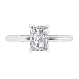 1.75 ct Brilliant Radiant Cut Natural Diamond Stone Clarity SI1-2 Color G-H White Gold Solitaire Ring