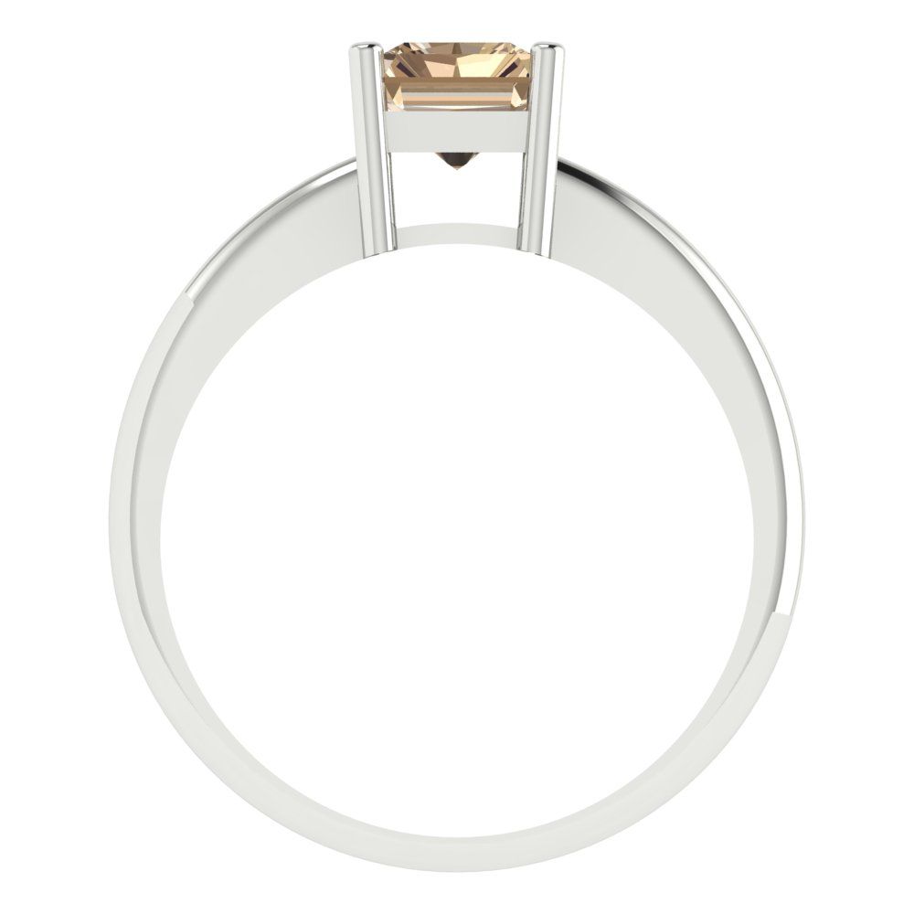 1.75 cttw Yellow Moissanite Solitaire  Engagement Ring - Solid Gold (Radiant Cut,7.5x5.5mm)