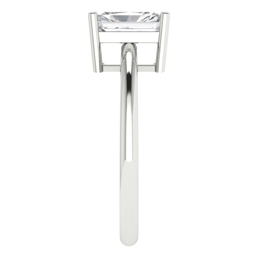 1.75 cttw Zirconia Simulated Diamond Solitaire  Engagement Ring - Solid Gold (VVS1, Radiant Cut,7.5x5.5mm)