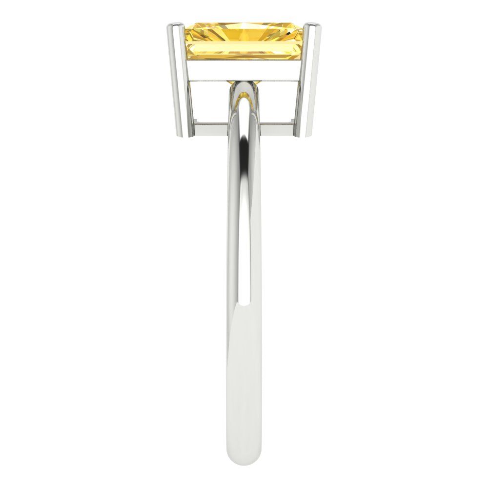 1.75 cttw Natural Citrine Solitaire  Engagement Ring - Solid Gold (Radiant Cut,7.5x5.5mm)