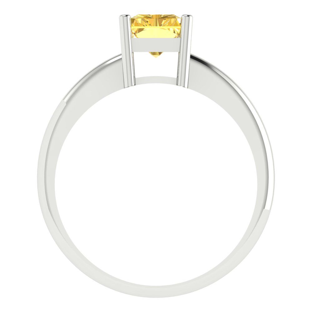 1.75 cttw Natural Citrine Solitaire  Engagement Ring - Solid Gold (Radiant Cut,7.5x5.5mm)