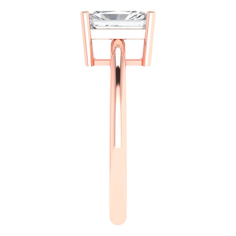 1.75 cttw Zirconia Simulated Diamond Solitaire  Engagement Ring - Solid Gold (VVS1, Radiant Cut,7.5x5.5mm)