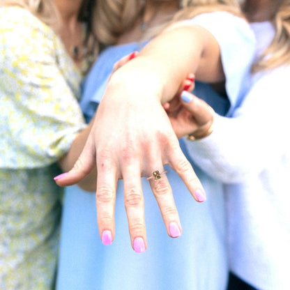 1.75 cttw Zirconia Simulated Champagne Diamond Solitaire  Engagement Ring - Solid Gold (VVS1, Radiant Cut,7.5x5.5mm)