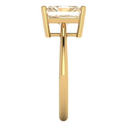 2.5 cttw Natural Morganite Solitaire  Engagement Ring - Solid Gold (Radiant Cut,8.5x6.5mm)